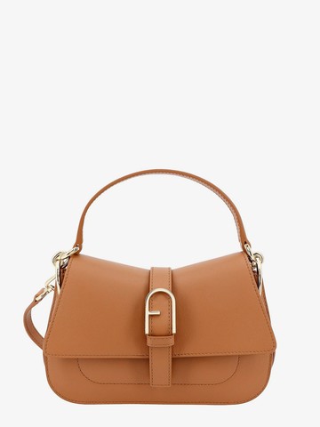 Leather handbag with metal arco logo - FURLA - gender_Woman