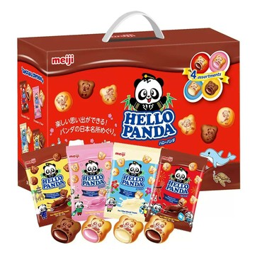 【10%點數回饋】明治 貓熊夾心餅乾組 35公克 X 36入