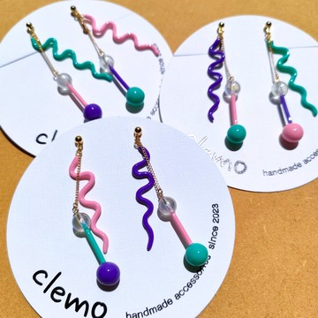 彎曲啞鈴 Neo Pop 【耳針/耳夾】