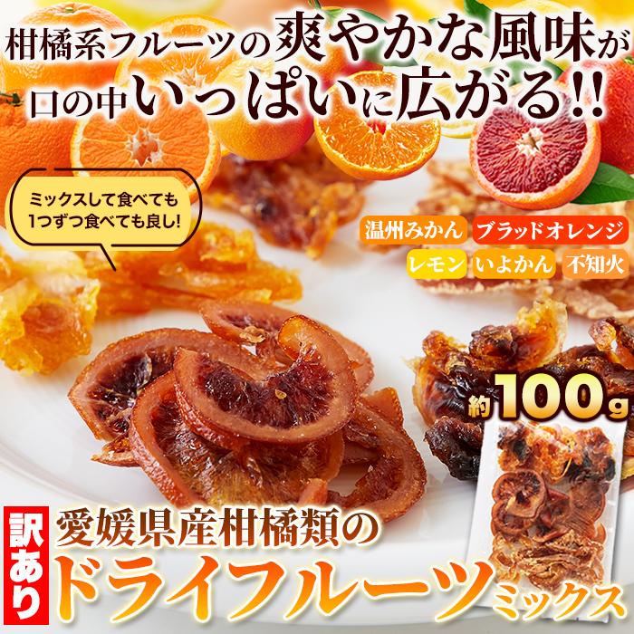 訳ありドライフルーツミックス 100g ドライフルーツミックス ドライフルーツ ドライ 乾燥 訳あり 柑橘 簡易包装 国産 SM00011122