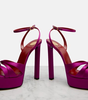 Saint Laurent Chandelle 140 satin crêpe sandals