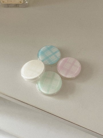Bright Check Bloom Design Epoxy Phone Grip