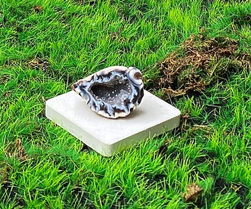 能量擺飾-瑪瑙可愛小晶洞聚寶盆  招財 療癒 開運 原礦 快速出貨