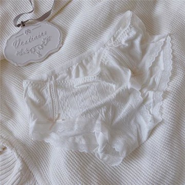 自由呼吸不悶熱 細致菱格紋理肌膚 甜美中腰少女內褲