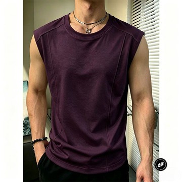 夏季新款男士運動坎肩背心解構索羅娜無袖T恤基礎款訓練速幹上衣男士運動薄款透氣背心 男士訓練排汗上衣 男士無袖寬鬆百搭坎肩