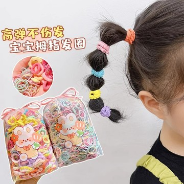 【台灣出貨】【高彈性不傷髮】嬰幼兒髮圈 女童髮繩 寶寶頭皮按摩髮圈 幼兒園綁髮無痛纏繞
