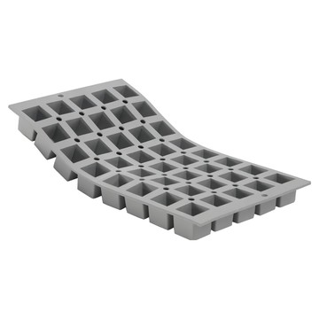 de Buyer 畢耶 全球專利矽金烤模系列 40格迷你正方形矽膠模  40格迷你正方形  1個