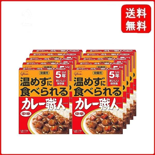 温めずに食べられるカレー職人 中辛 170g×10個(常温保存 非常食 備蓄 ローリングストック レトルト レンジ対応)