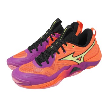 [ACS] Mizuno 美津濃 排球鞋 Wave Momentum Elite 男鞋 橘 緩震 運動鞋 V1GA2512-81