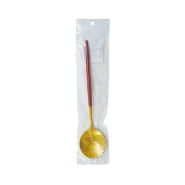 歐風餐具 304不鏽鋼材質 餐叉 簡約設計  紅金  1支