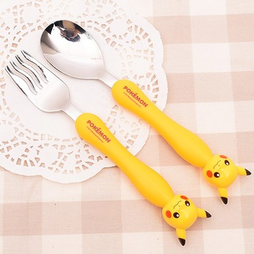 韓國Lilfant 寶可夢Pokemon 皮卡丘湯匙叉子組