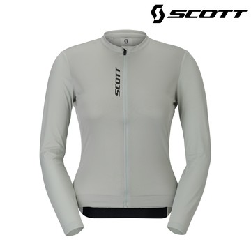 SCOTT Pro Training 女性長袖車衣｜冰霧灰 (S-L) 自行車衣 單車上衣