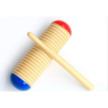 ［巴哈樂器］奧福樂器 教具兒童打擊紅藍沙筒砂筒樂器幼兒園沙柱木刮胡響筒刮弧