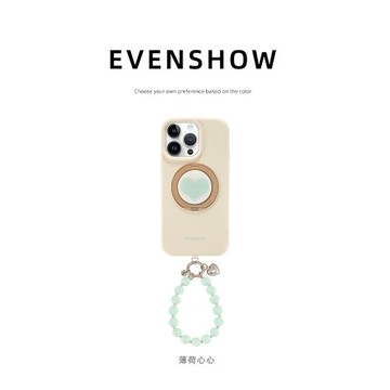 EVENSHOW2024新款液態硅膠支點手機殼帶支架適用于蘋果iPhone16promax15/14/13小眾高級感帶掛繩全包外殼套女