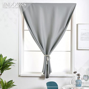 【iINDOORS】150x200cm全遮光魔鬼氈窗簾 門簾 免打孔 免釘子 免桿 -淺灰色