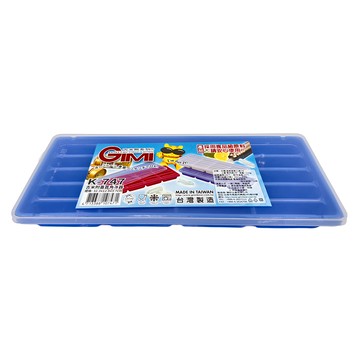 GIMI 吉米 附蓋直角冰器 - 冰塊盒 主體PE 上蓋PP  32.3 x 12.8 x 3.7cm  顏色隨機  6個