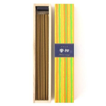 日本香堂 NipponKodo 線香(蜜柑) 40入附香座 臥香【南風百貨】