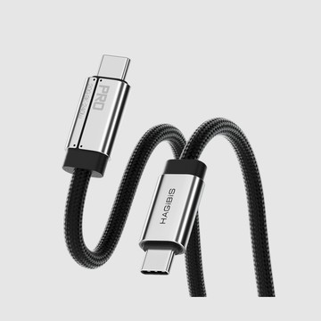 HAGiBiS 合金接頭超細軟編織線Type-C to C USB 4-20Gbps傳輸線1.8M(UC4X-1.8M)