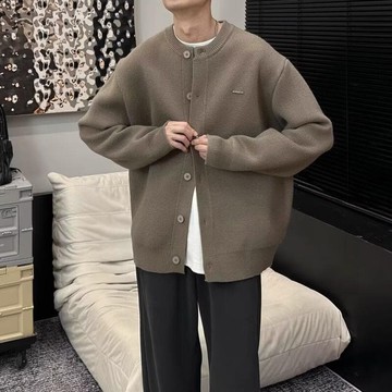 【店長推薦】帥氣寬鬆慵懶情侶寬開山 棒球矛壹 針織山 潮流春