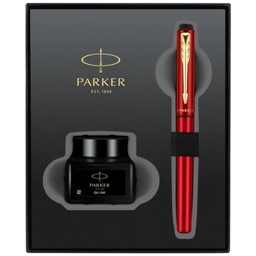 PARKER PARKER 派克 新威雅XL 特別版鋼筆 龍筆墨水禮盒組 F尖 紅