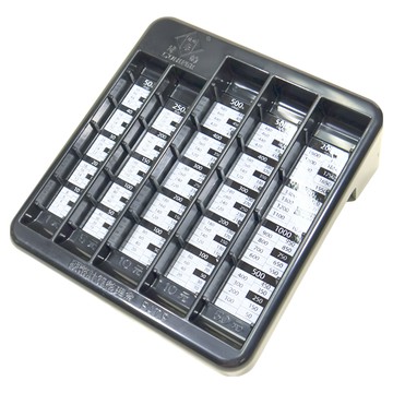 conifer 綠的事務 硬幣計算整理盒 ABS樹脂材料堅硬耐用 附清晰刻度表  黑色  1個