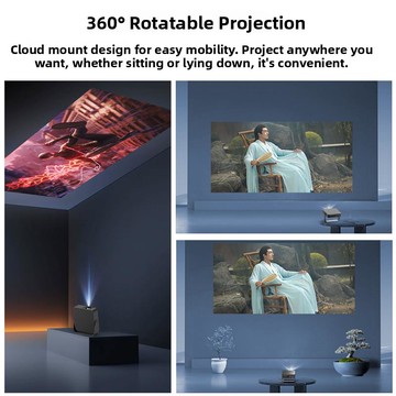 【全網低價 可打統編】堅果【無需幕布】2025新款8K解碼投影儀家用超高清激光電視臥室床頭客廳家庭影院手機投屏墻白天直投云臺一體