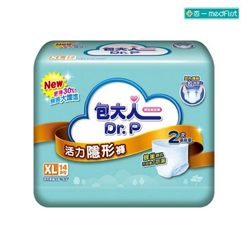 包大人 活力隱形褲XL (14片/4包/箱)【杏一】