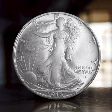 1916雙面行走女神半美元銀幣 魔術幣道具硬幣外國自由女神鷹洋