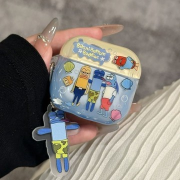 AirPods 可愛卡通耳機殼 搭肩小丑魚圖款 相容 Pro3、4 代、3 代蘋果無線藍牙耳機保護套
w