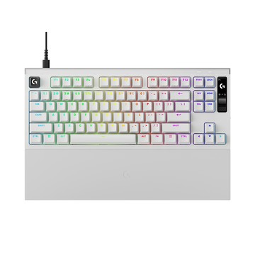 Logitech Pro X2 Rapid 磁性類比式鍵軸有線電競鍵盤 白色