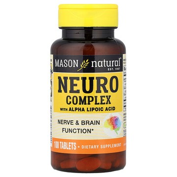 Mason Natural, 神經幫助複合物，含 α-硫辛酸，100 片