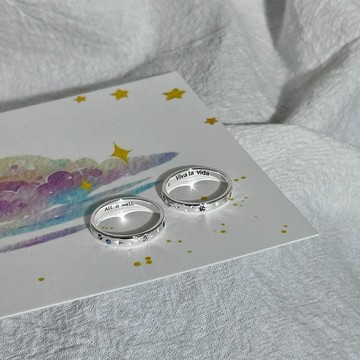 限時特賣🔥 vivalavida!生命萬嵗小衆ins星芒情侶對戒紀念日儀式感禮物女友
