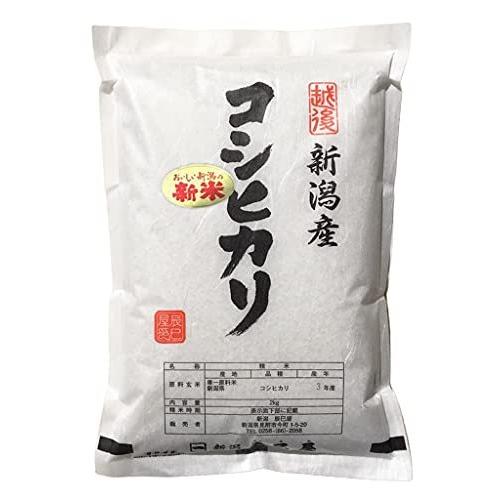 新米 新潟県産コシヒカリ 白米 2kg 箱入り 令和3年産 新潟辰巳屋（産地直送米） (6箱)