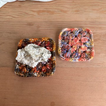 祖母格編織墊子