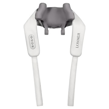 LOVHER 樂禾製品 鬆頸帶 免手持肩頸按摩器  LH-AZ039  白灰色