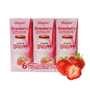 韓味不二 Binggrae 草莓牛奶 (200ml*24入)