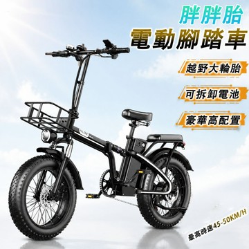 20吋胖胎電動折疊車  電動腳踏車 電動越野車 電動登山車 都市通勤休閒代步車 超高時速50-60km/h 台灣保固