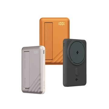 VIONTA D10 Qi2 固態式支架磁吸行動電源 (可上飛機/標示Wh/3C認證) 奶茶色