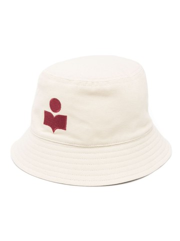 ISABEL MARANT - Haley logo-embroidered bucket hat - women - Cotton/Cotton - 56 - Neutrals