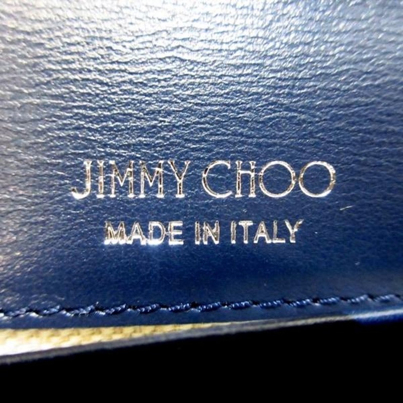 ジミーチュウ JIMMY CHOO 長財布 美品 - ダークネイビー ロゴ型押し ...