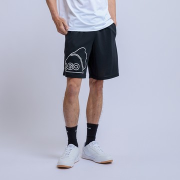 KINGO男款｜大猩猩黑色運動短褲 511304