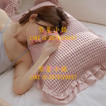 【一對裝】枕巾純棉單人枕頭巾全棉紗布家用吸汗防脫落枕套【繁星小鎮】