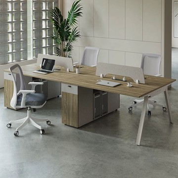 椅組合單2雙4四6六簡易辦公室桌子屏風工位桌學習辦公桌工作現代