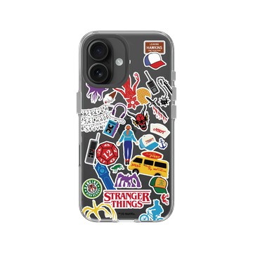 iPhone 16 Clear Case（相機按鈕） 透明 - Stranger Things - 霍金斯日常