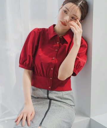 輕盈短版襯衫上衣(MM538105)
