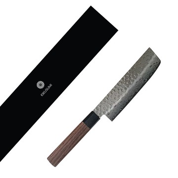 Kikusumi KATURA Nakiri Damascus蔬菜刀 日本 VG10鋼 高級紫檀