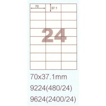 【文具通】阿波羅9224影印自黏標籤貼紙24格70x37.1m P1410151【APP滿額下單4%點數(單一帳號最高1500點)】5/31止