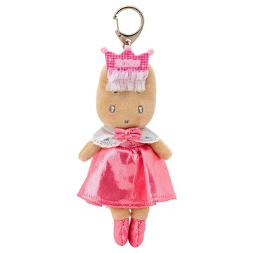 三麗鷗 皇冠禮服 造型絨毛玩偶吊飾 掛飾 鑰匙圈-茉莉兔-很大很顯眼-掛包包上或掛車上-正版