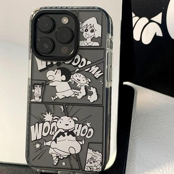 蠟筆小新 蘋果 手機殼iphone 14 15 13 pro 7 plus 11 12 8 max 防摔 情侶 卡通 殼