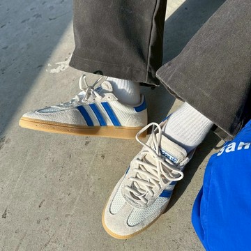 ADIDAS HANDBALL SPEZIAL 編織 米白深藍 休閒鞋 男鞋 JS3865